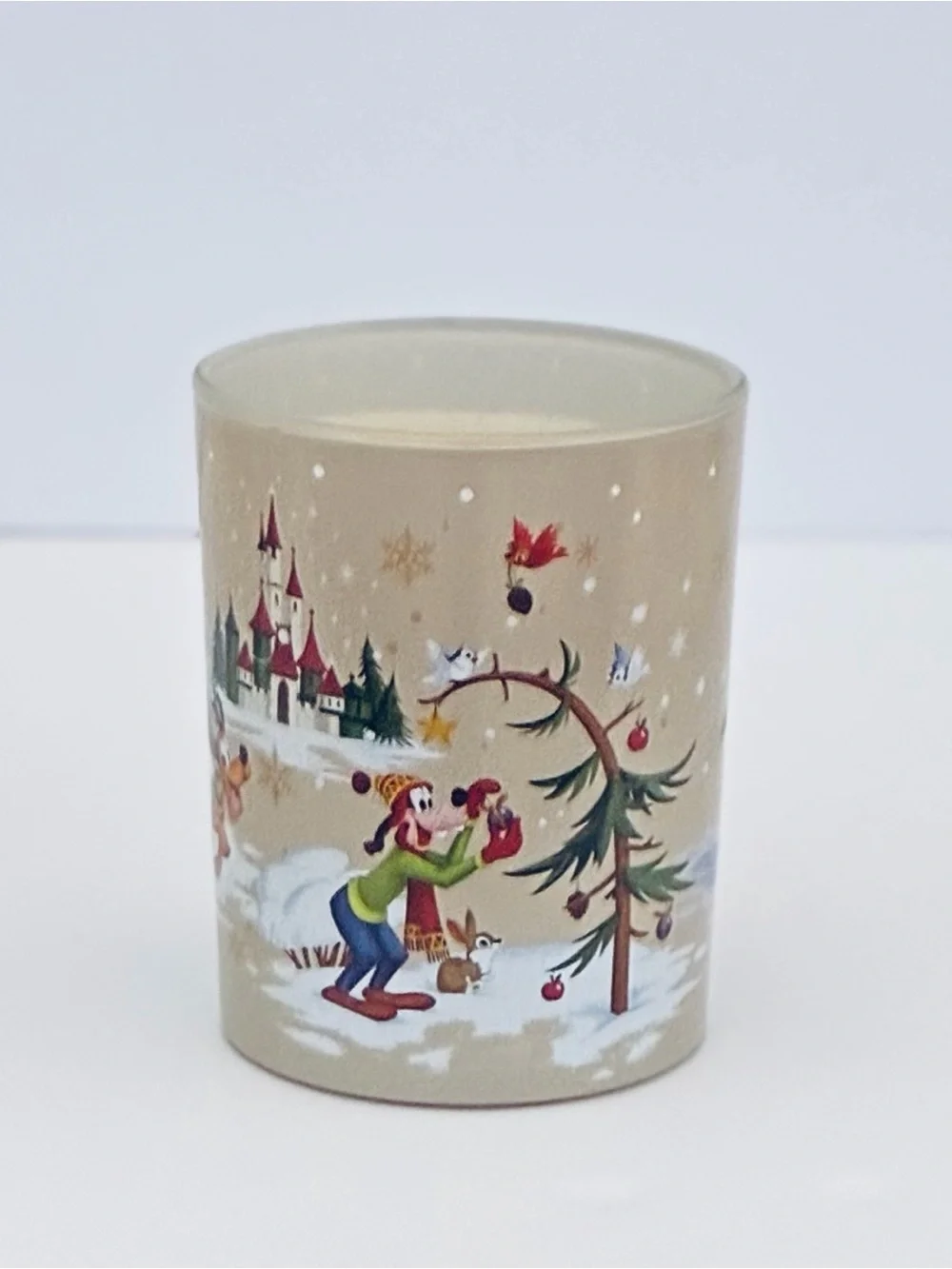 Disney Parks Christmas Mickey & Friends Holiday Light-Up Candle 5”